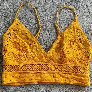 Free People Carina Bralette - Yellow/Orange